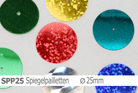 Preview: Spiegelpailletten - 25m - Loch in der Mitte