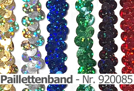 Preview: Holo Paillettenband - breit