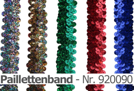 Preview: Holo Paillettenband - extra breit