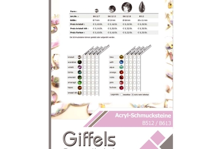 Preview: Acryl-Schmucksteine klein - col.: Farben