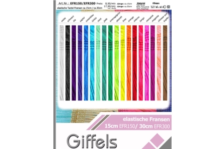 Preview: elastische Tactel-Franse 15cm