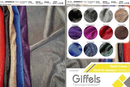 Preview: Samt - Design Reptil Velvet