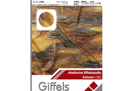 Preview: Lycra - Design Herbst mit Lurex