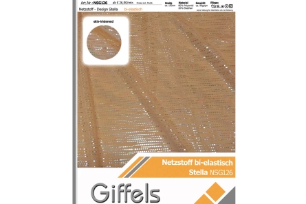 Preview: Stretch net - weicher Netzstoff irisierend - Design Stella
