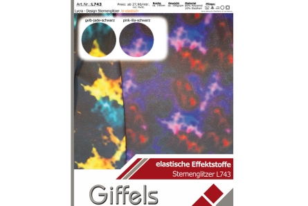 Preview: Lycra mit Glitzer - Design Sternenglitzer