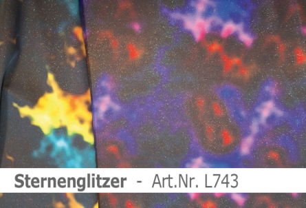 Preview: Lycra mit Glitzer - Design Sternenglitzer