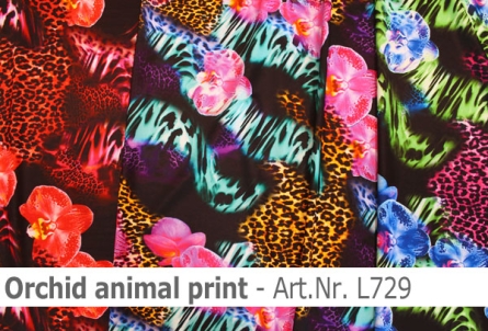 Preview: Lycra Design Orchid animal print