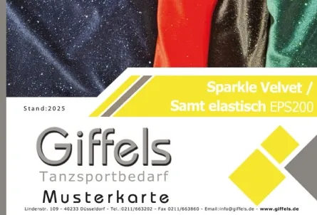 Musterkarte - Sparkle Velvet elastisch EPS200