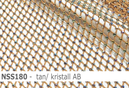 Preview: Netzstoff - Fishnet mit Strass