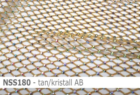 Preview: Netzstoff - Fishnet mit Strass