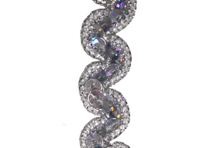 Preview: Holo Paillettenband - Lurex-Wellen