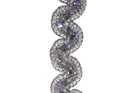 Holo Paillettenband - Lurex-Wellen