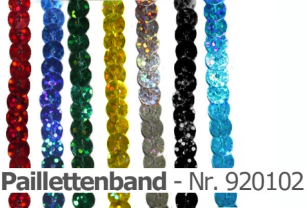 Preview: Holo Paillettenband 1reihig