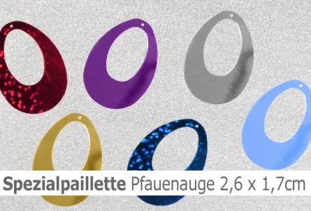 Spezialpailletten - Pfauenaugen klein