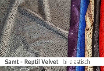 Preview: Samt - Design Reptil Velvet