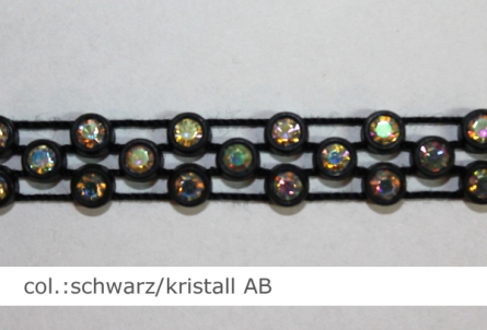 Preview: Strassband 3reihig - kristallAB