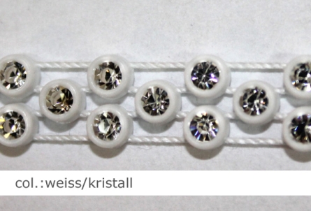 Preview: Strassband 3reihig - kristall