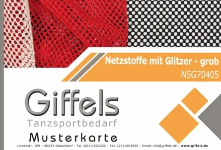Musterkarte - Netzstoff mit Glitzer- grob NSG70405