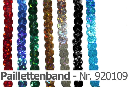 Preview: Holo Paillettenband 1reihig