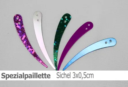 Spezialpailletten - Sichel klein