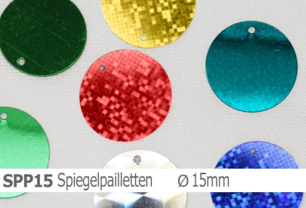 Preview: Spiegelpailletten - 15m - Loch am Rand