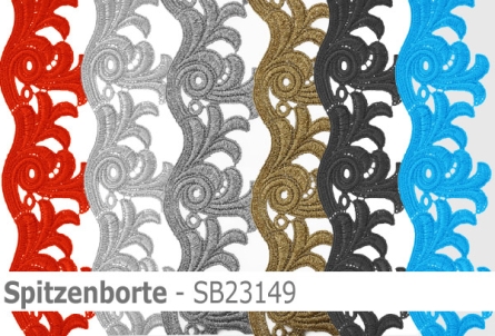 Preview: Guipure-Spitzenborte - Wave