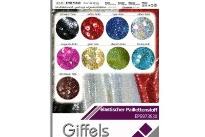 elastischer Holo-Paillettenstoff