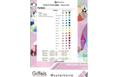Preciosa MAXIMA HOTFIX Strass SS20/Ø:4,7mm - Farben