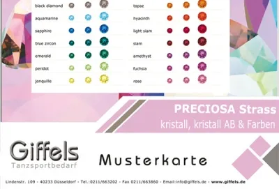 Strass-Musterkarte