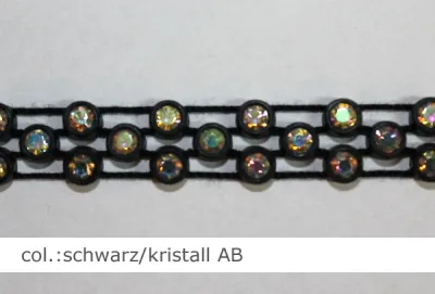 Strassband 3reihig - kristallAB